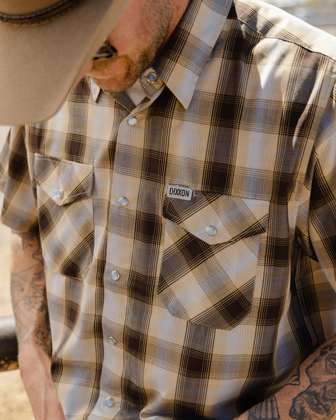 DODGE CITY BAMBOO SHORT SLEEVE BUTTON UP - MENS
